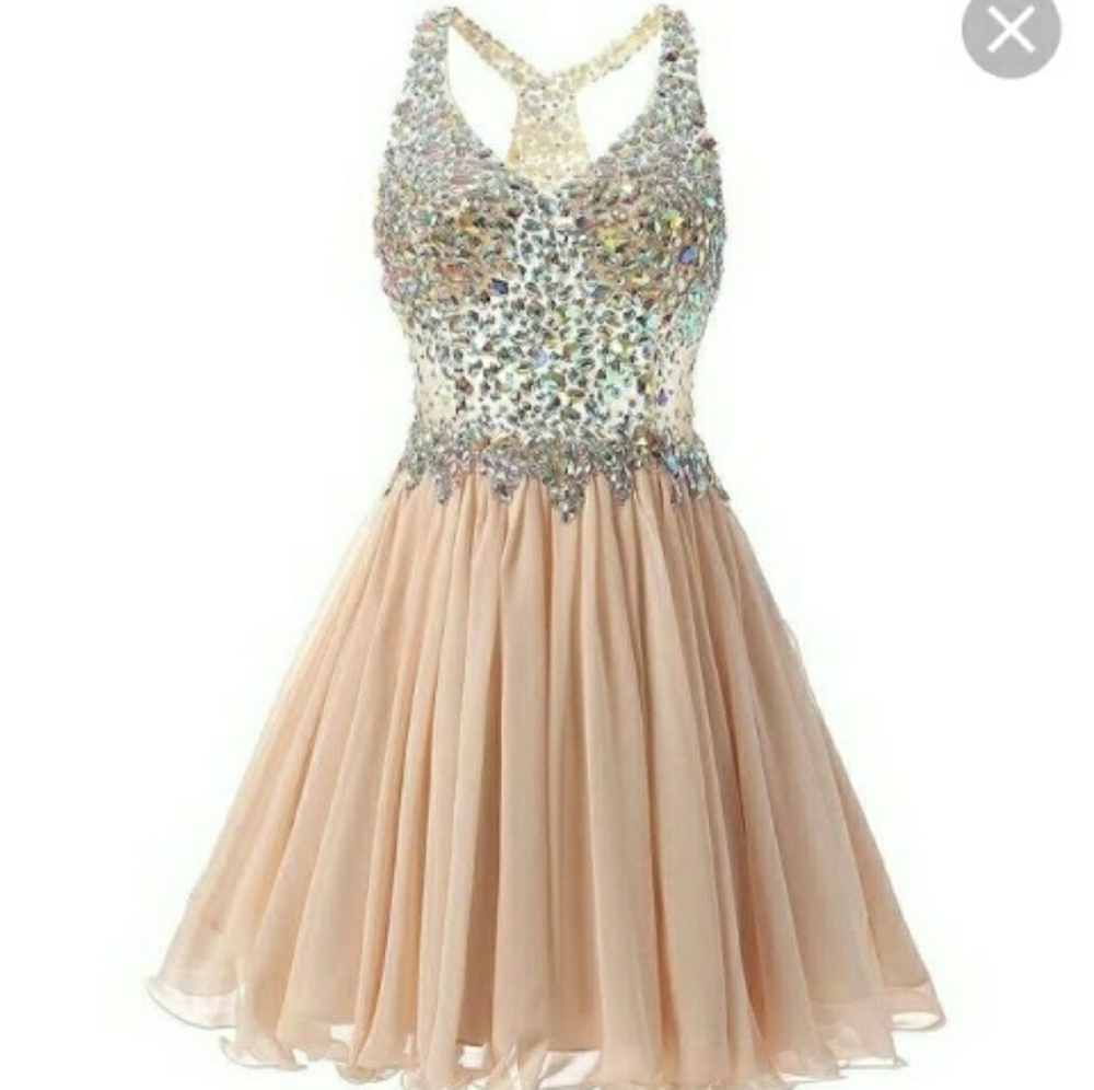 V Neck Homecoming Dress